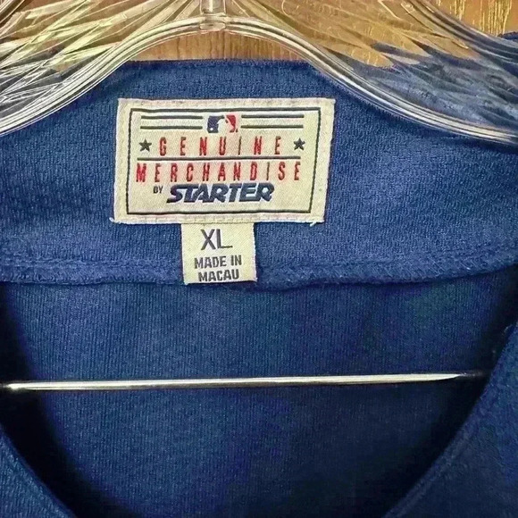 Vintage 90s Chicago Cubs STARTER Spell Out SEWN Blue Jersey - Size XL - Picture 2 of 6